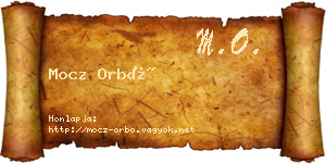 Mocz Orbó névjegykártya